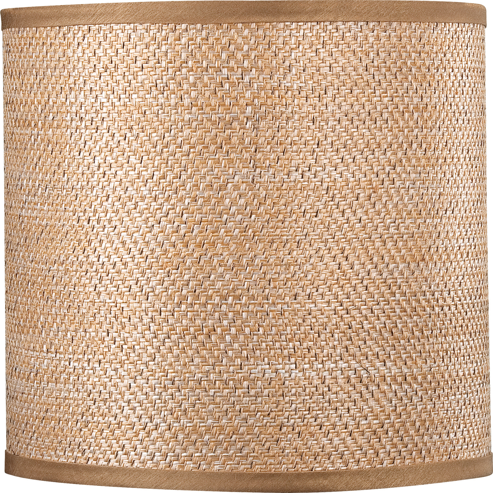 0020-29; Brown Basketweave Drum Shade; 10"W"x10"H - QuantaLight