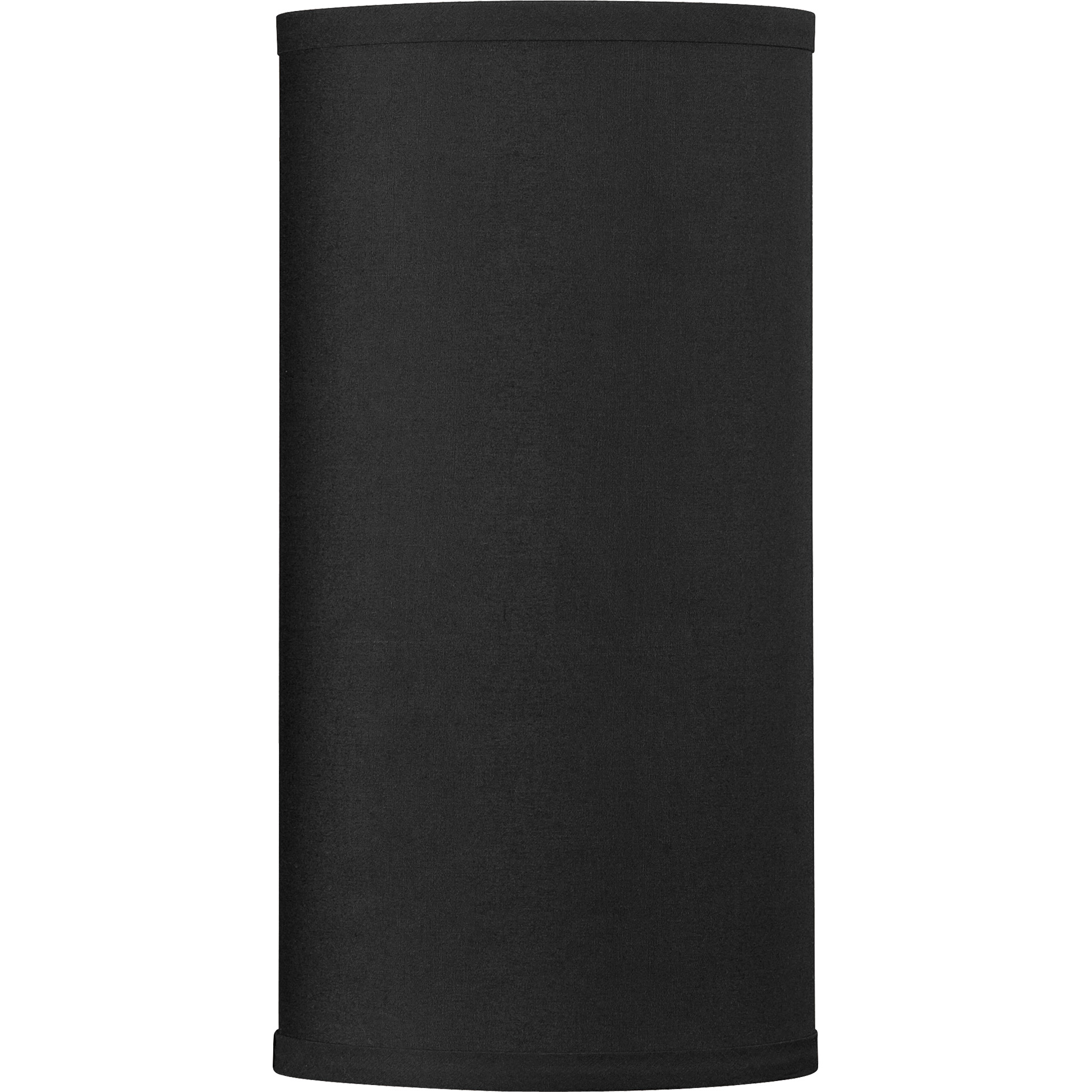 0025-5; Black Fabric Cylinder Shade, 6"W x 12"H - QuantaLight