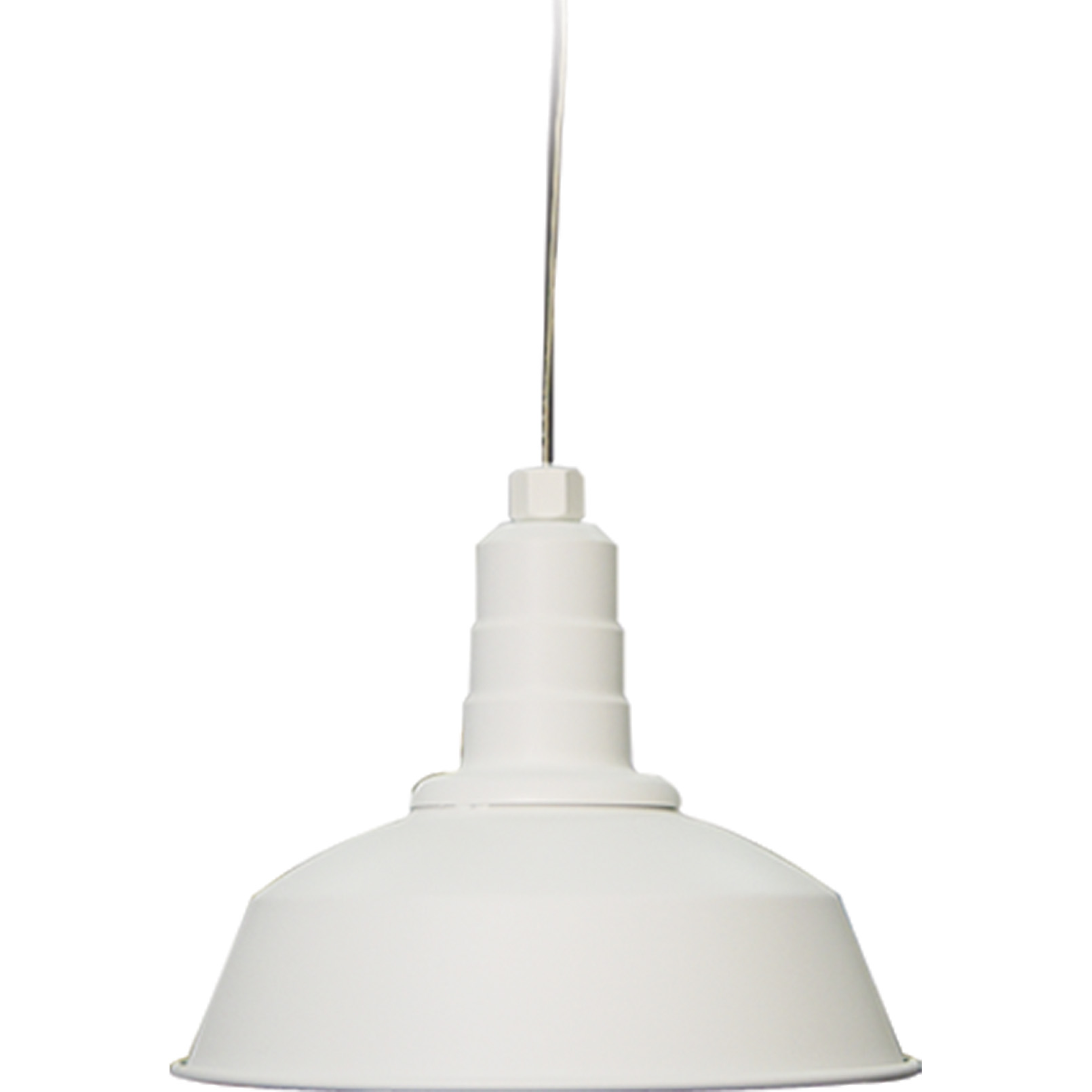 9412-6; 12" White RLM Pendant, also refered to as a Barn Light or Warehouse Shade - QuantaLight
