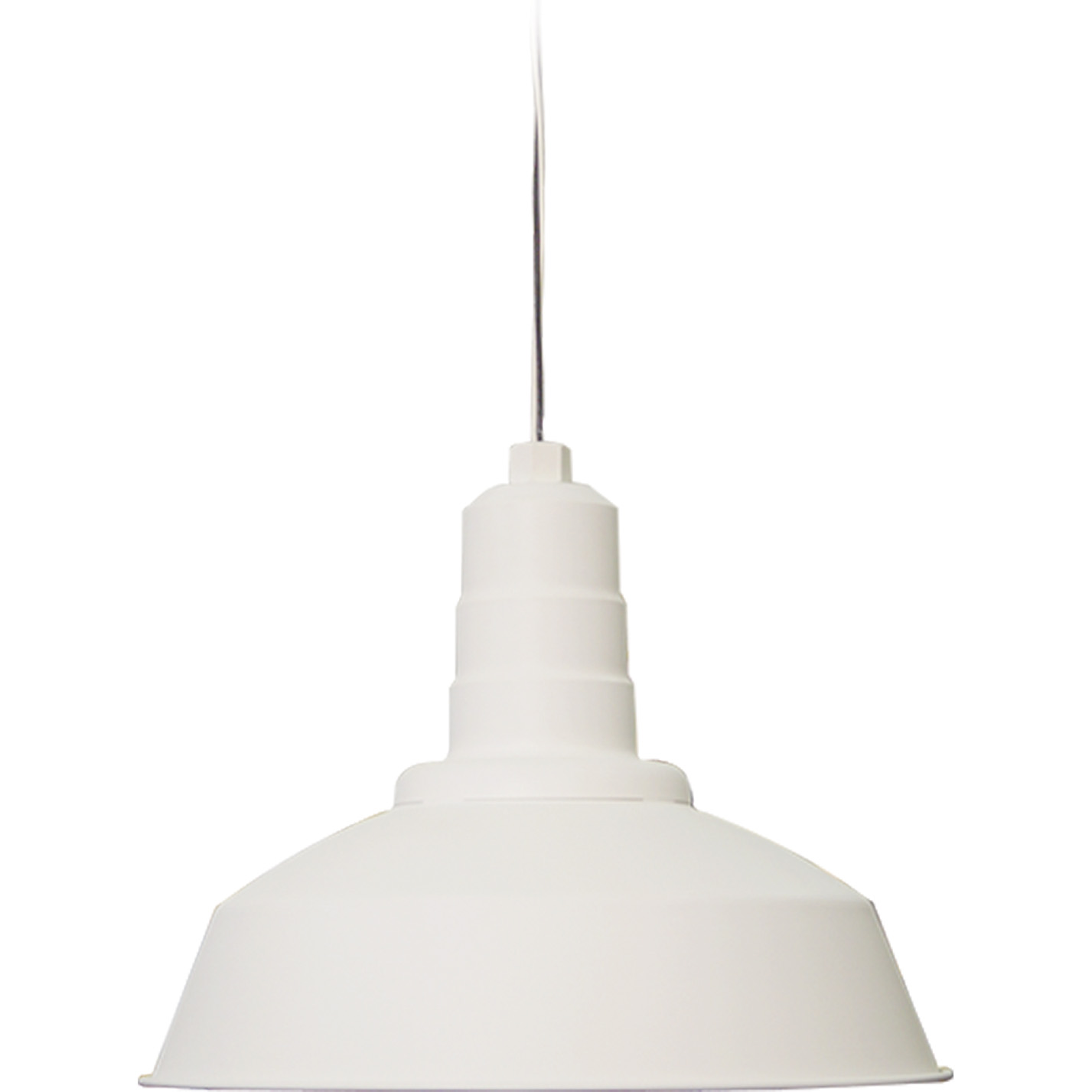 9416-6; 16" White RLM Pendant, also referred to as a Barn Light or Warehouse Shade - QuantaLight