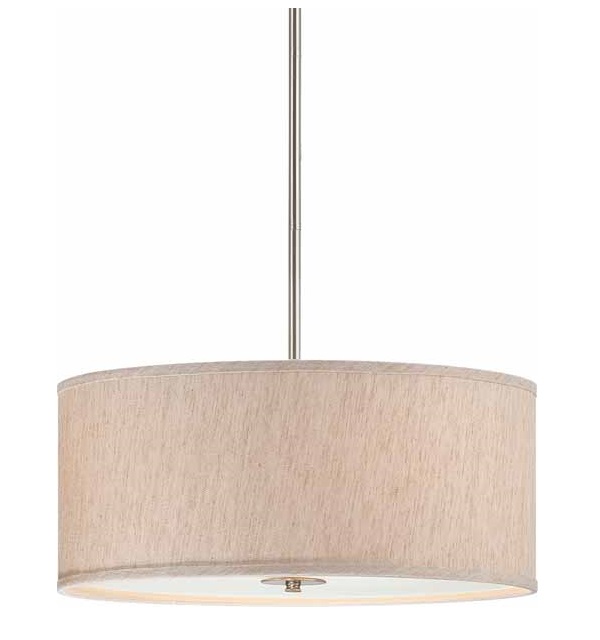 2433; Uptown Series - 16" Drum Pendant - QuantaLight