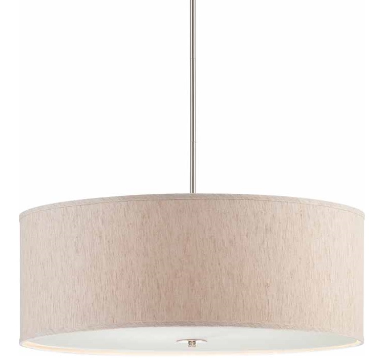 2435; Uptown Series - 24" Drum Pendant - QuantaLight