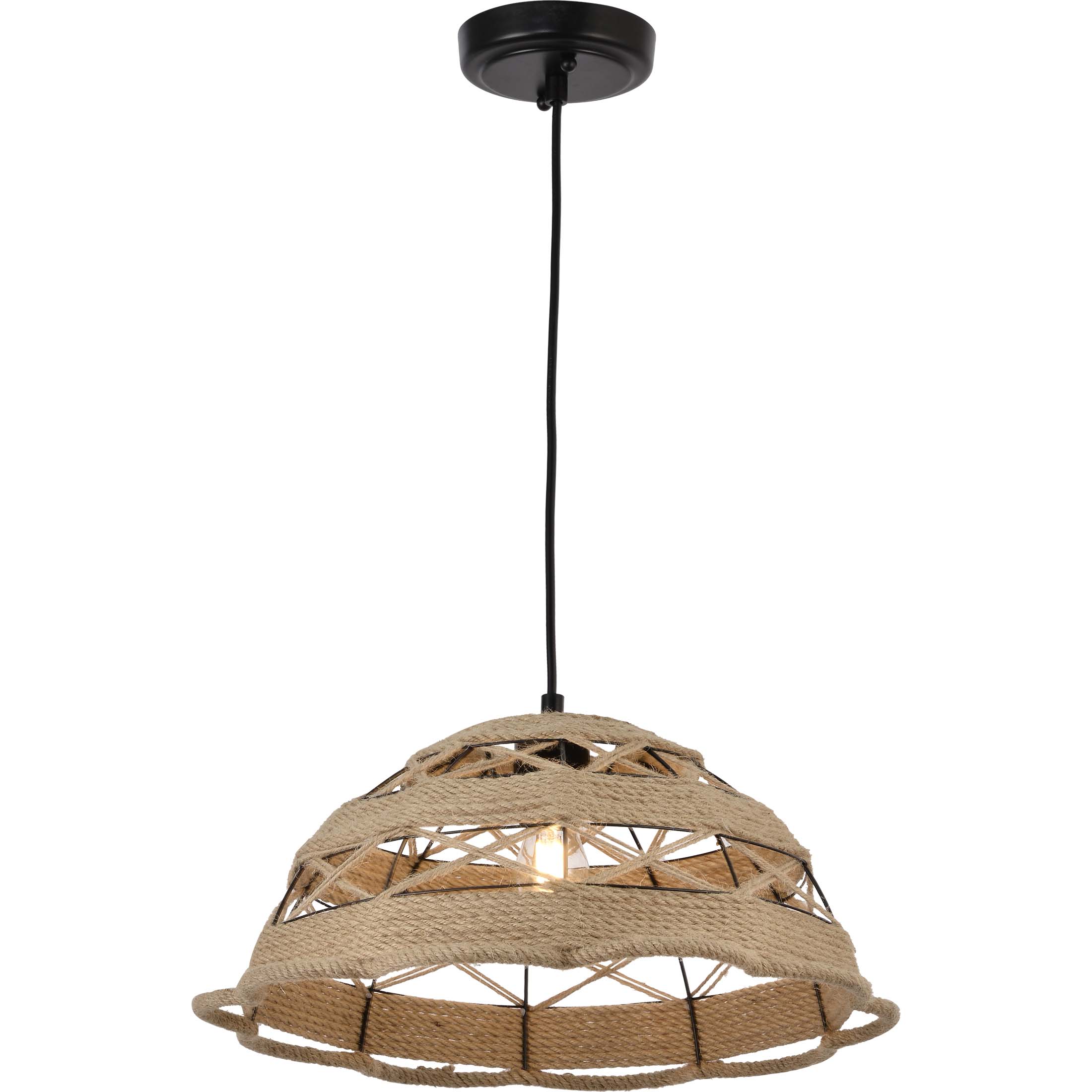 1570-70 Hemp Rope 1-Light Pendant - QuantaLight