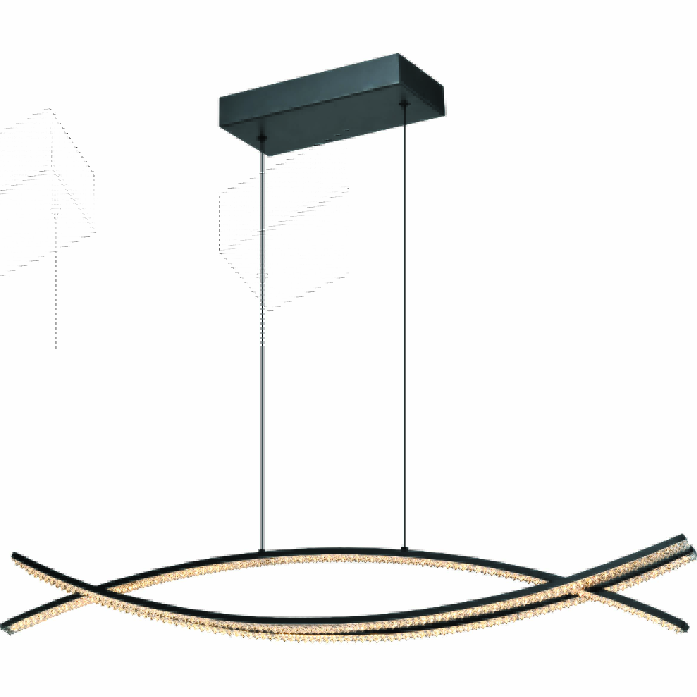 2126-5 Black LED Chandelier - QuantaLight