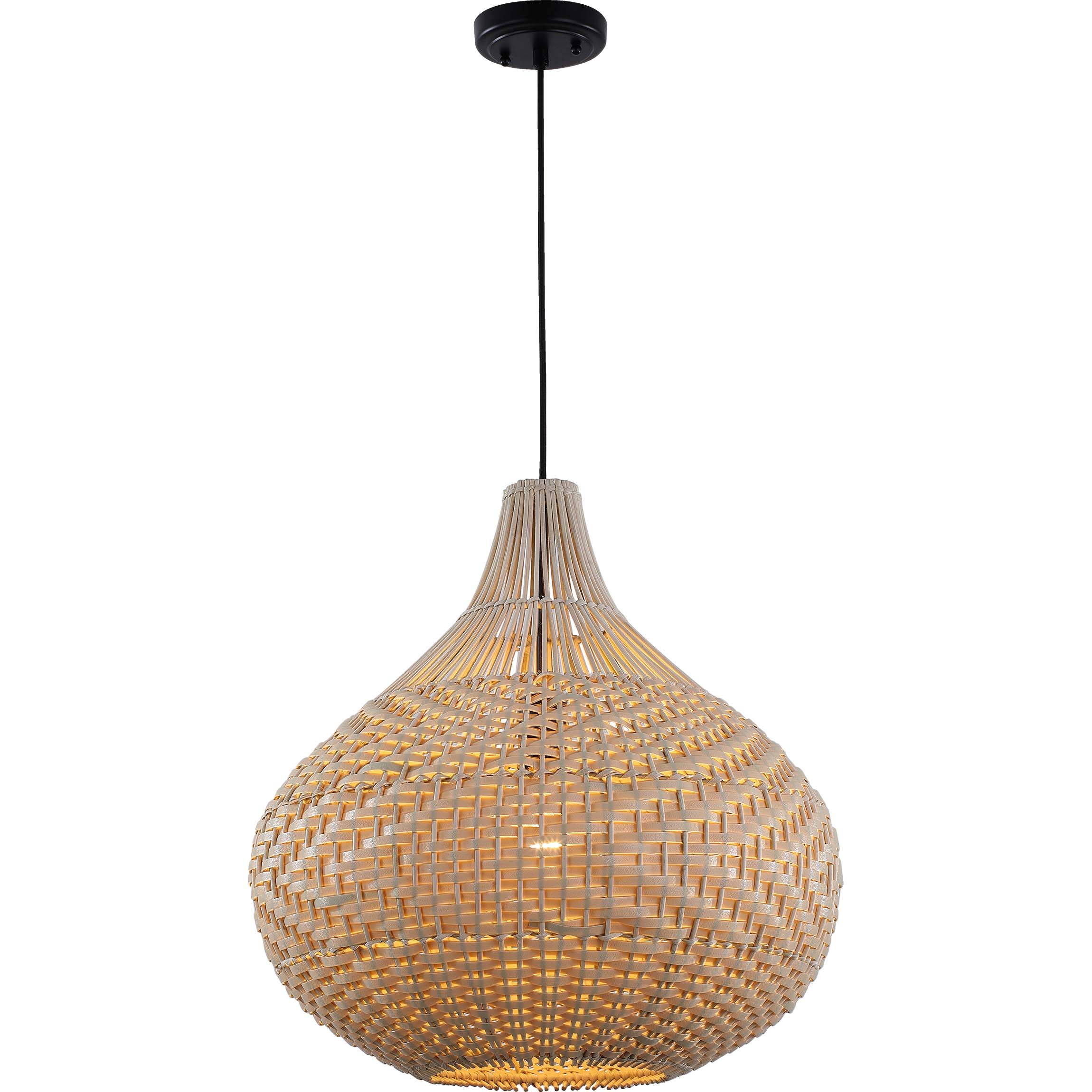 2151-5 Rattan 1-Light Pendant - QuantaLight
