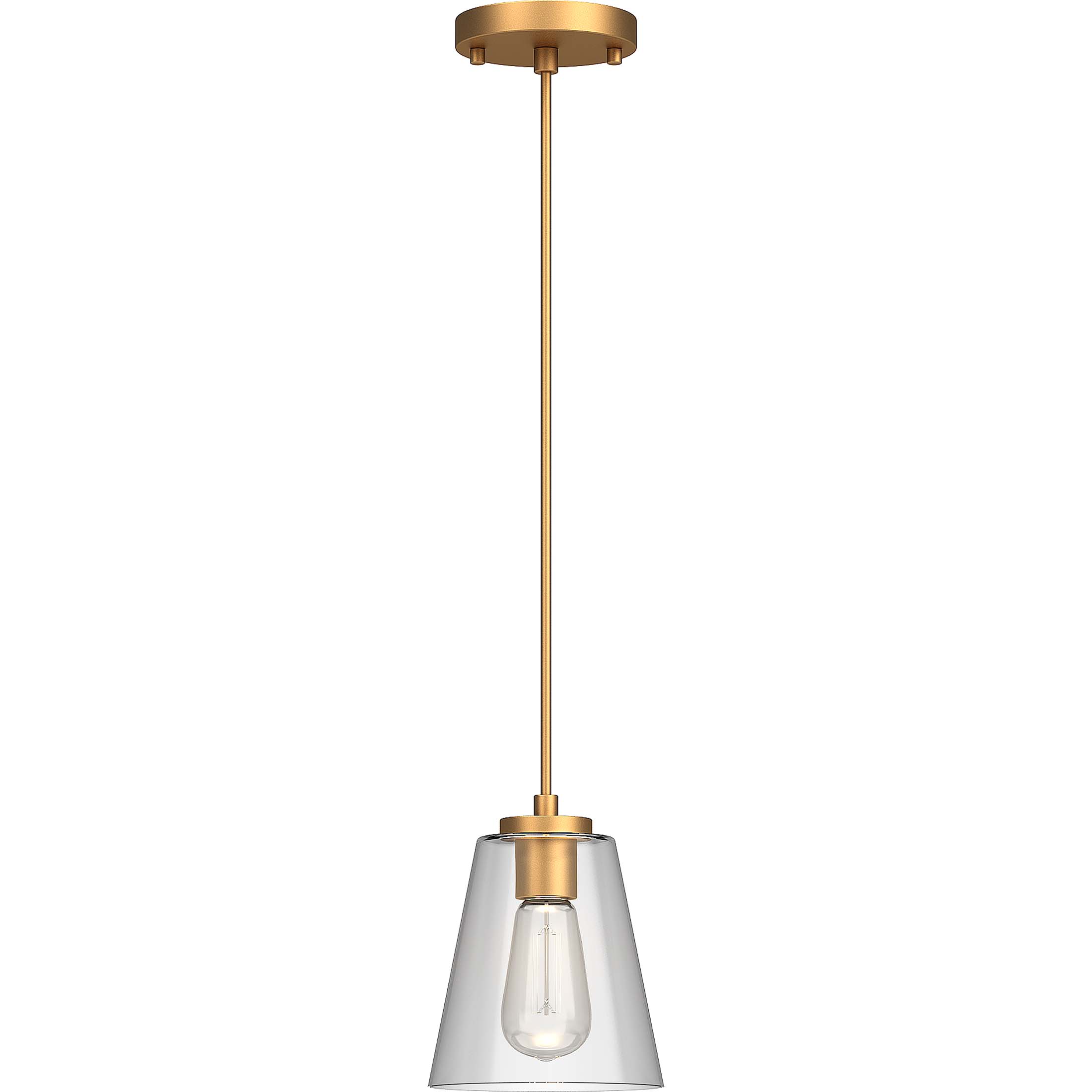 2501-90 Antique Gold 1-Light Pendant - QuantaLight